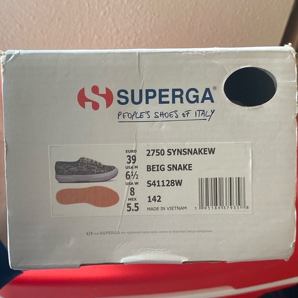 Superga 2750-SYNSNAKEW Lace up Sneakers Brand new in Box size 8 - Picture 4 of 5